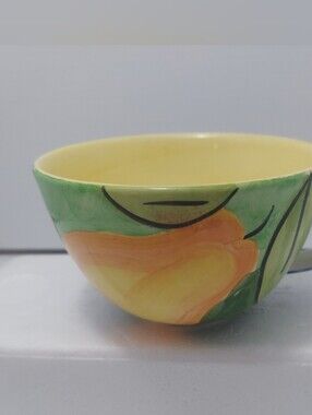 Vintage BOB MACKIE Design 2000 Fruit Pears & Grapes Large Coffee Mug Soup Bowl